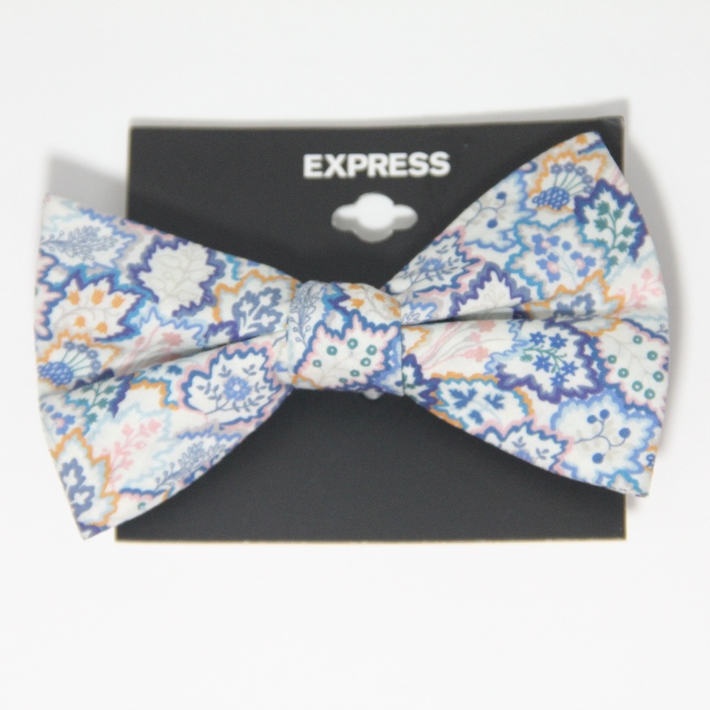 Express Bow Tie Liberty Fabric Floral New Mens - Picture 3 of 5